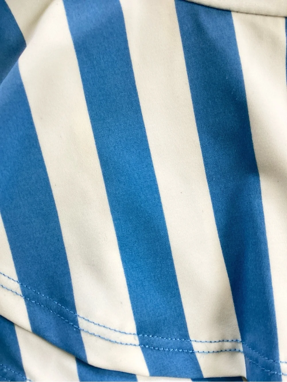 Hanna Andersson Blue and White Striped Two Piece Swim Suit